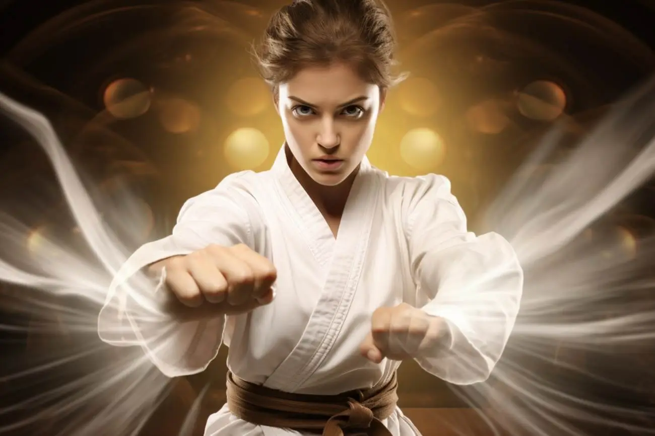 Dynamiczne ciosy mistrzyni karate